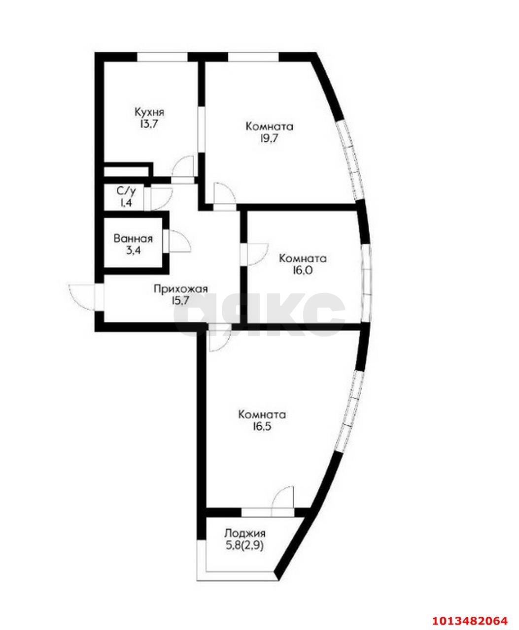 Фото №16: 3-комнатная квартира 105 м² - Краснодар, жилой комплекс Маршал, ул. Гаражная, 87