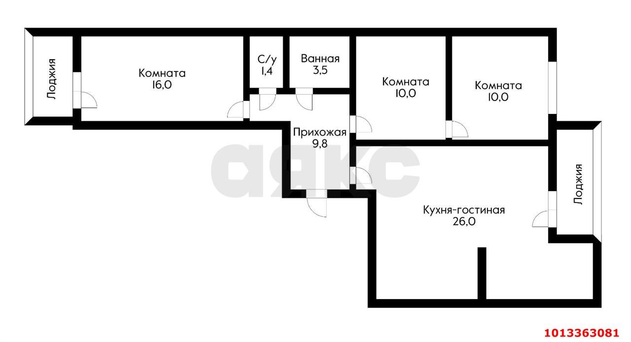 Фото №20: 3-комнатная квартира 76 м² - Краснодар, жилой комплекс Талисман, ул. Душистая, 54/А