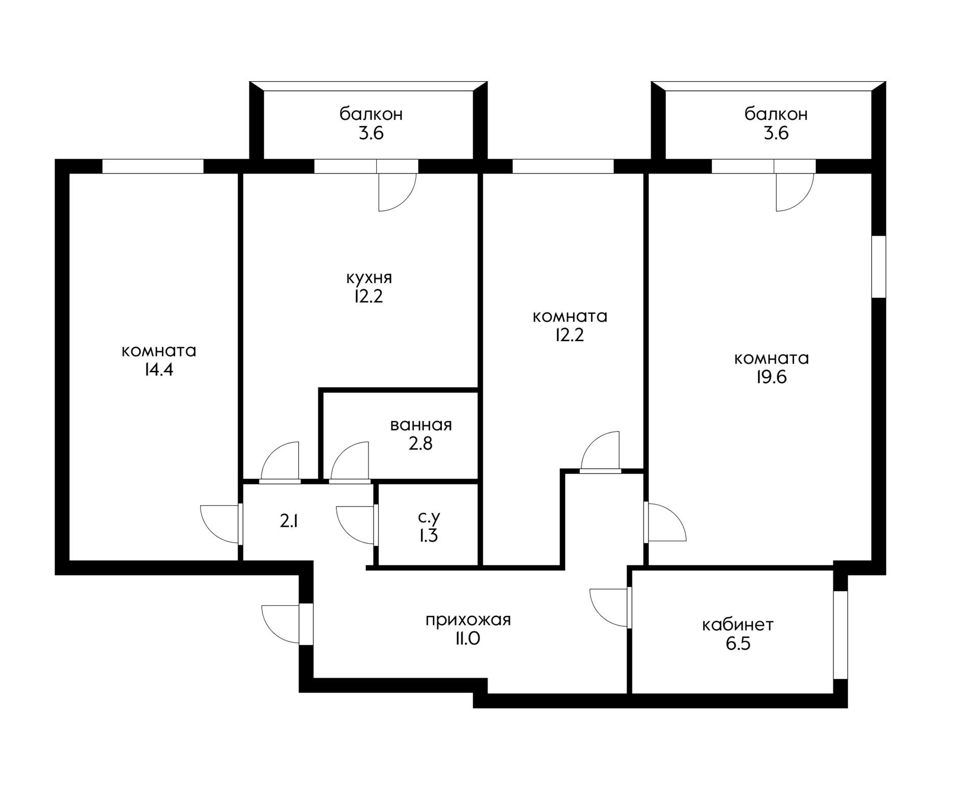 Фото №12: 4-комнатная квартира 91 м² - Краснодар, Карасунский внутригородской округ, ж/м Пашковский, ул. 1 Мая, 71/2