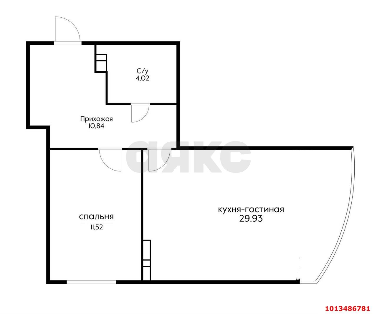 Фото №4: 1-комнатная квартира 50 м² - Краснодар, Прикубанский внутригородской округ, мкр. Достояние, ул. Конгрессная, 33