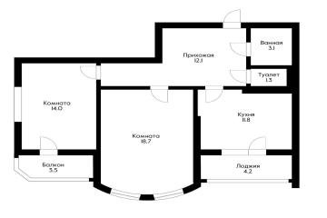 Фото №1: 2-комнатная квартира 61 м² - Краснодар, мкр. Кожзавод, ул. Минская, 122/15