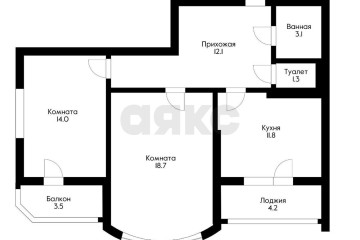 Фото №1: 2-комнатная квартира 61 м² - Краснодар, мкр. Кожзавод, ул. Минская, 122/15