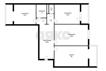 Фото №3: 3-комнатная квартира 90 м² - Краснодар, мкр. жилой комплекс Димитрова, ул. Димитрова, 3/2