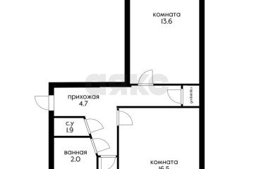 Фото №5: 2-комнатная квартира 48 м² - Краснодар, мкр. Камвольно-суконный Комбинат, ул. 1-я Заречная, 17