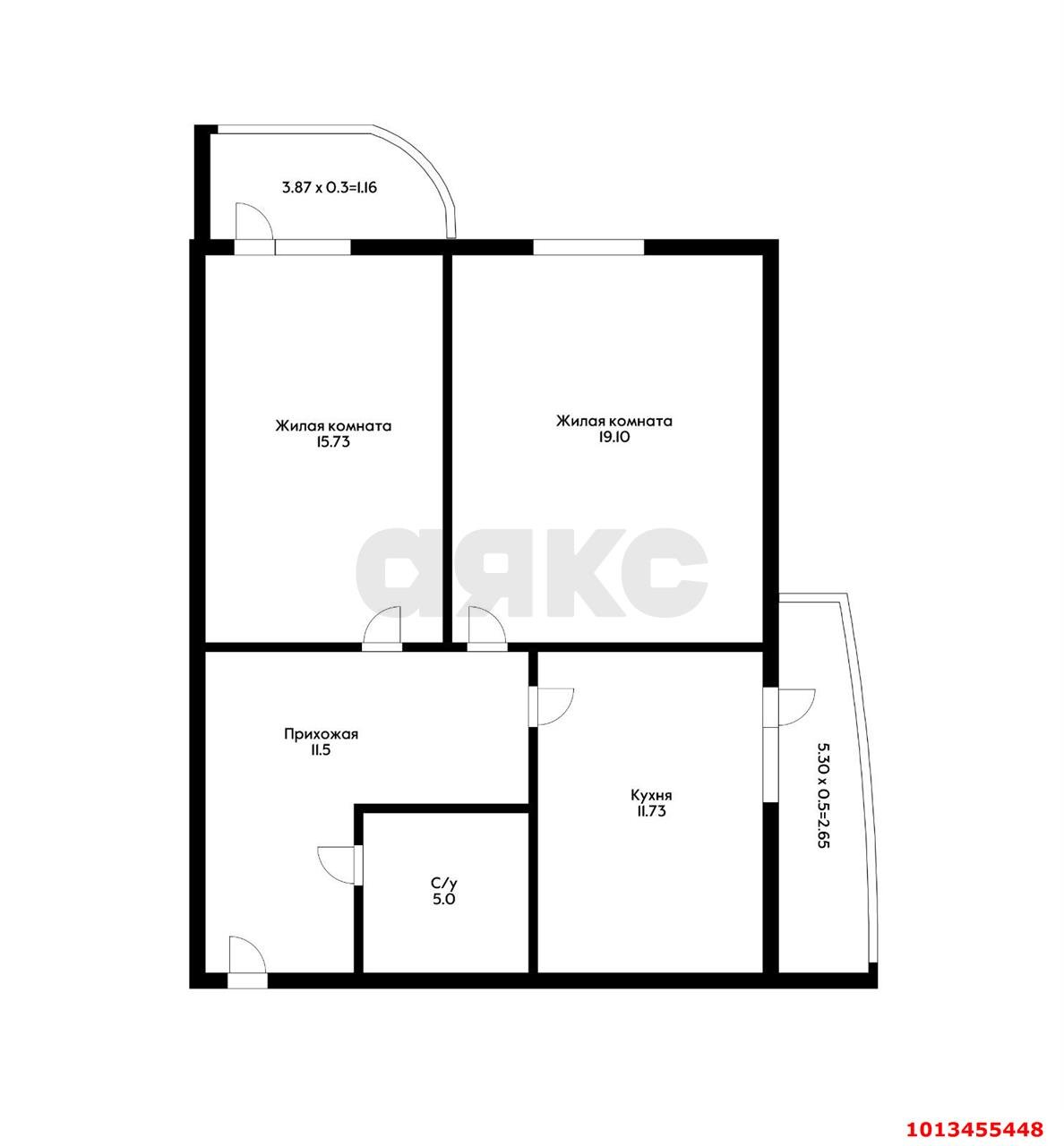Фото №20: 2-комнатная квартира 66 м² - Краснодар, Фестивальный, Прикубанский внутригородской округ, мкр. жилой комплекс Цветы, ул. Круговая, 4Вк1