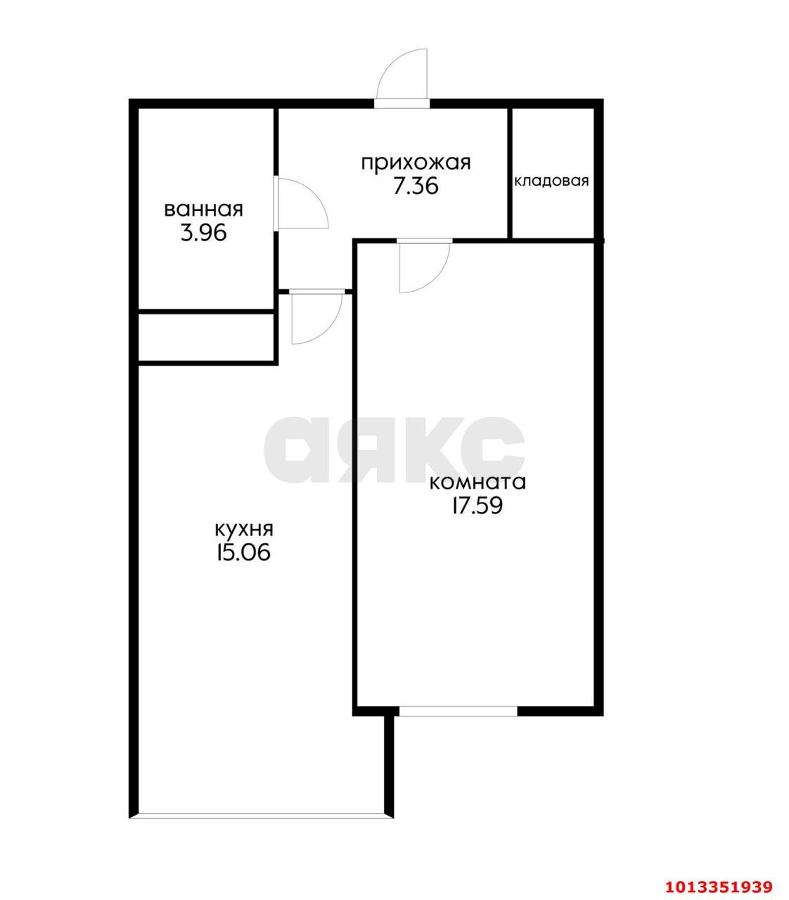 Фото №12: 1-комнатная квартира 45 м² - Краснодар, имени Петра Метальникова, ул. Петра Метальникова, 3/1к1