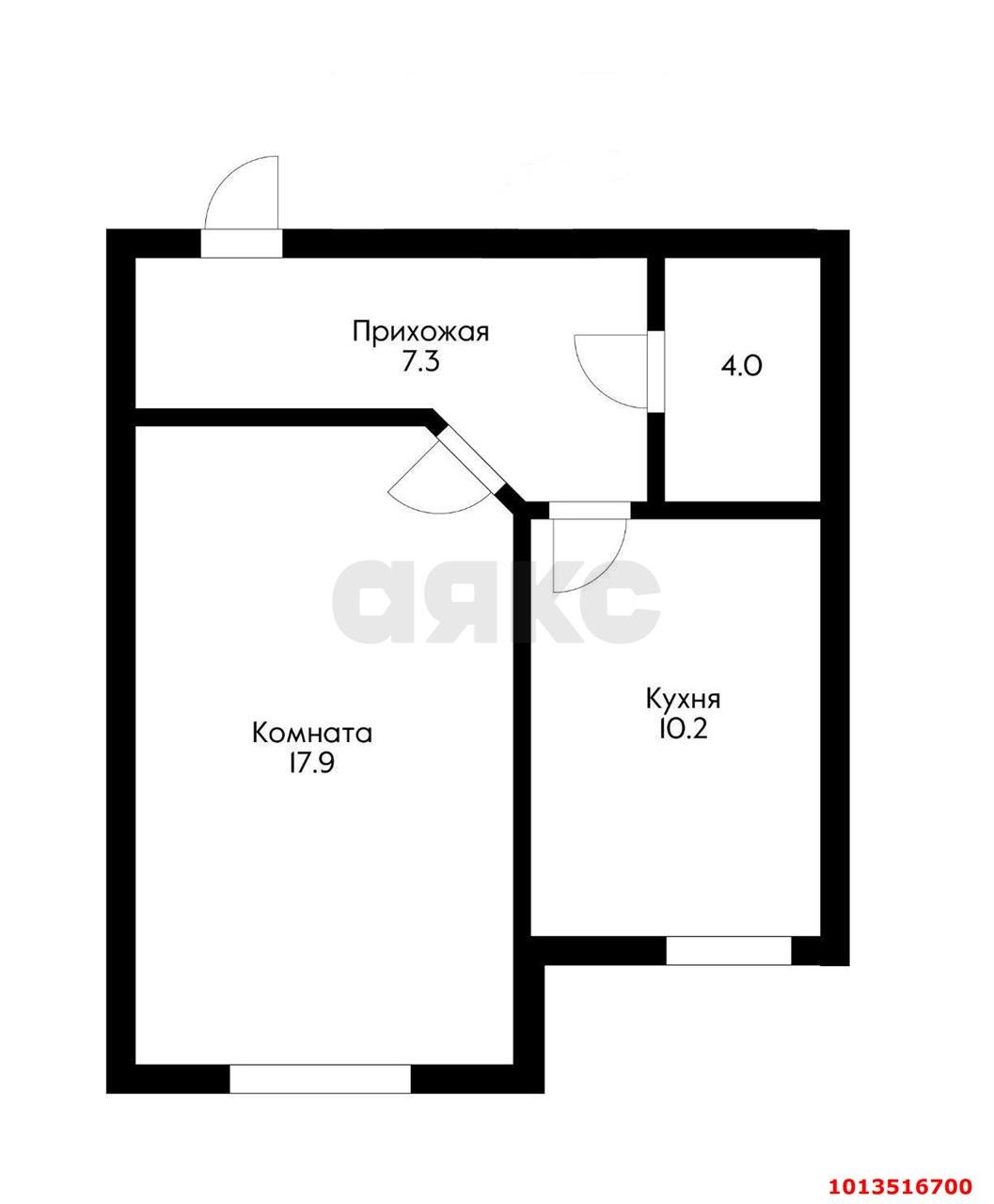 Фото №10: 1-комнатная квартира 40 м² - Знаменский, жилой комплекс Первомайский, ул. Первомайская, 36/1