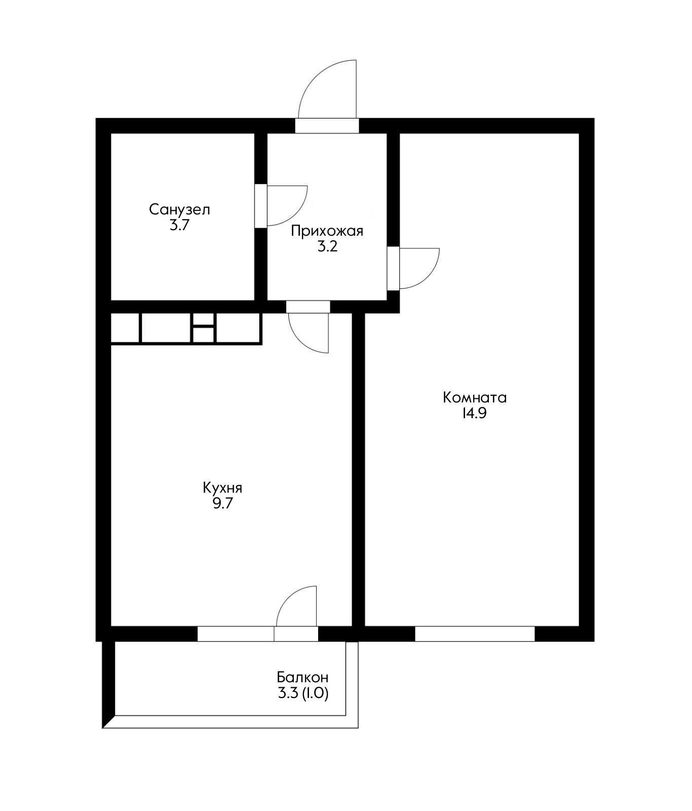 Фото №7: 1-комнатная квартира 32 м² - Краснодар, Прикубанский внутригородской округ, мкр. жилой комплекс Ракурс, ул. имени Героя Ростовского, 8к3