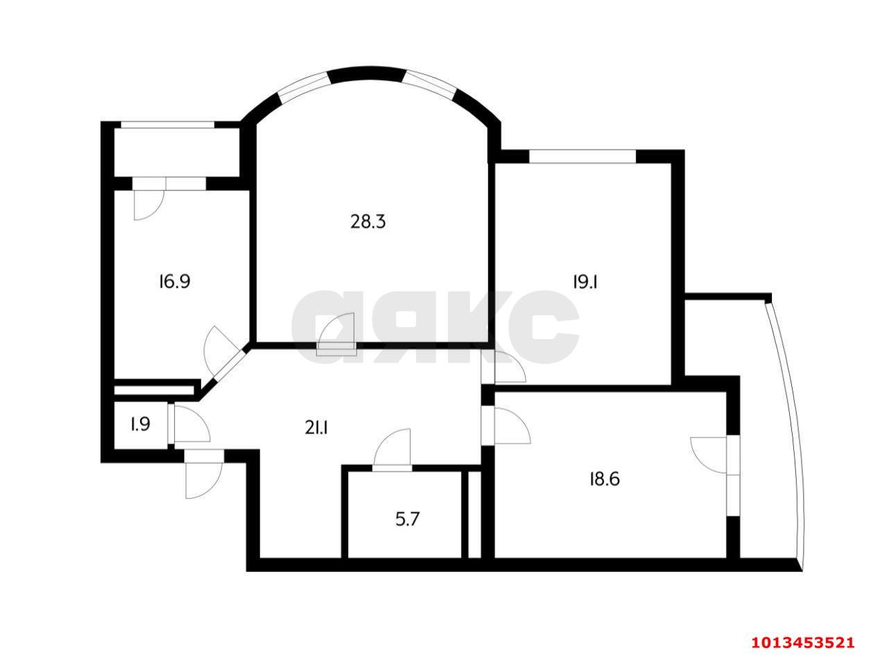 Фото №1: 3-комнатная квартира 120 м² - Краснодар, 9-й километр, ул. Циолковского, 5