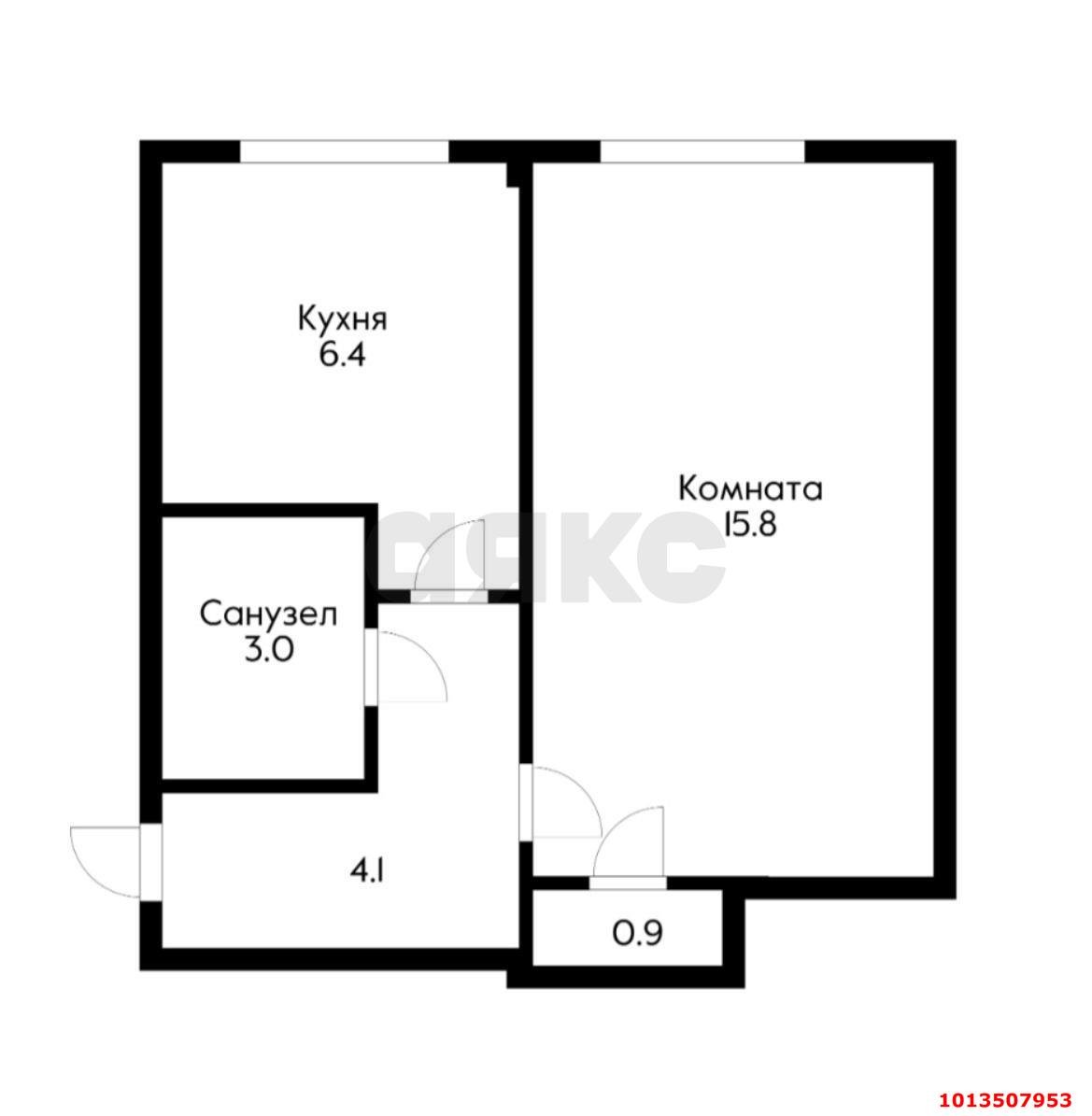 Фото №9: 1-комнатная квартира 30 м² - Краснодар, Западный внутригородской округ, ул. Стахановская, 26