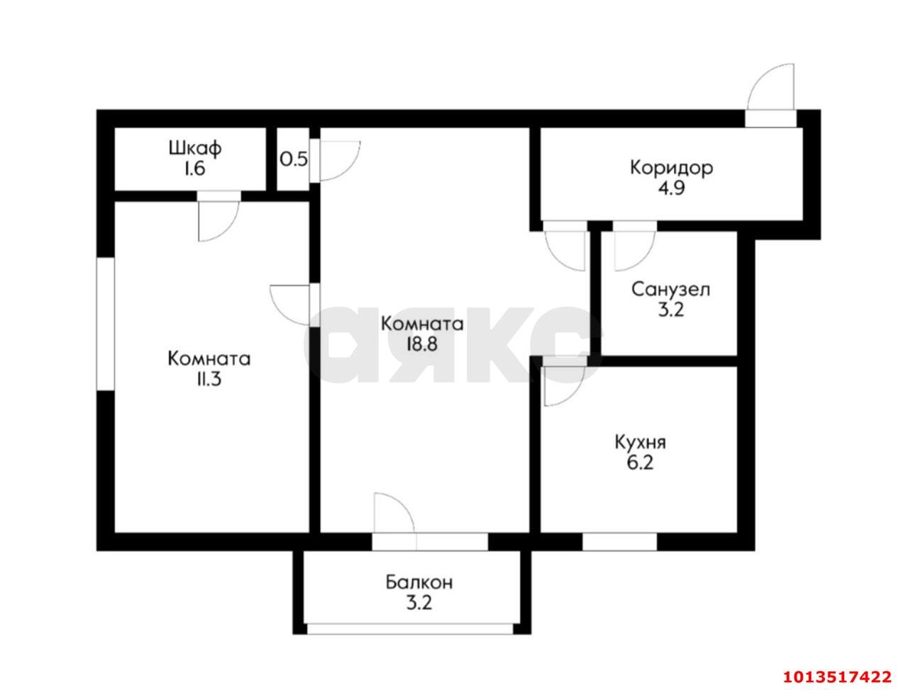 Фото №12: 2-комнатная квартира 50 м² - Краснодар, Центральный, ул. Будённого, 141