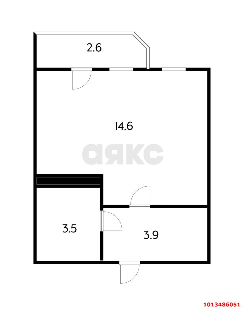Фото №2: Студия 21 м² - Краснодар, жилой комплекс Дыхание
