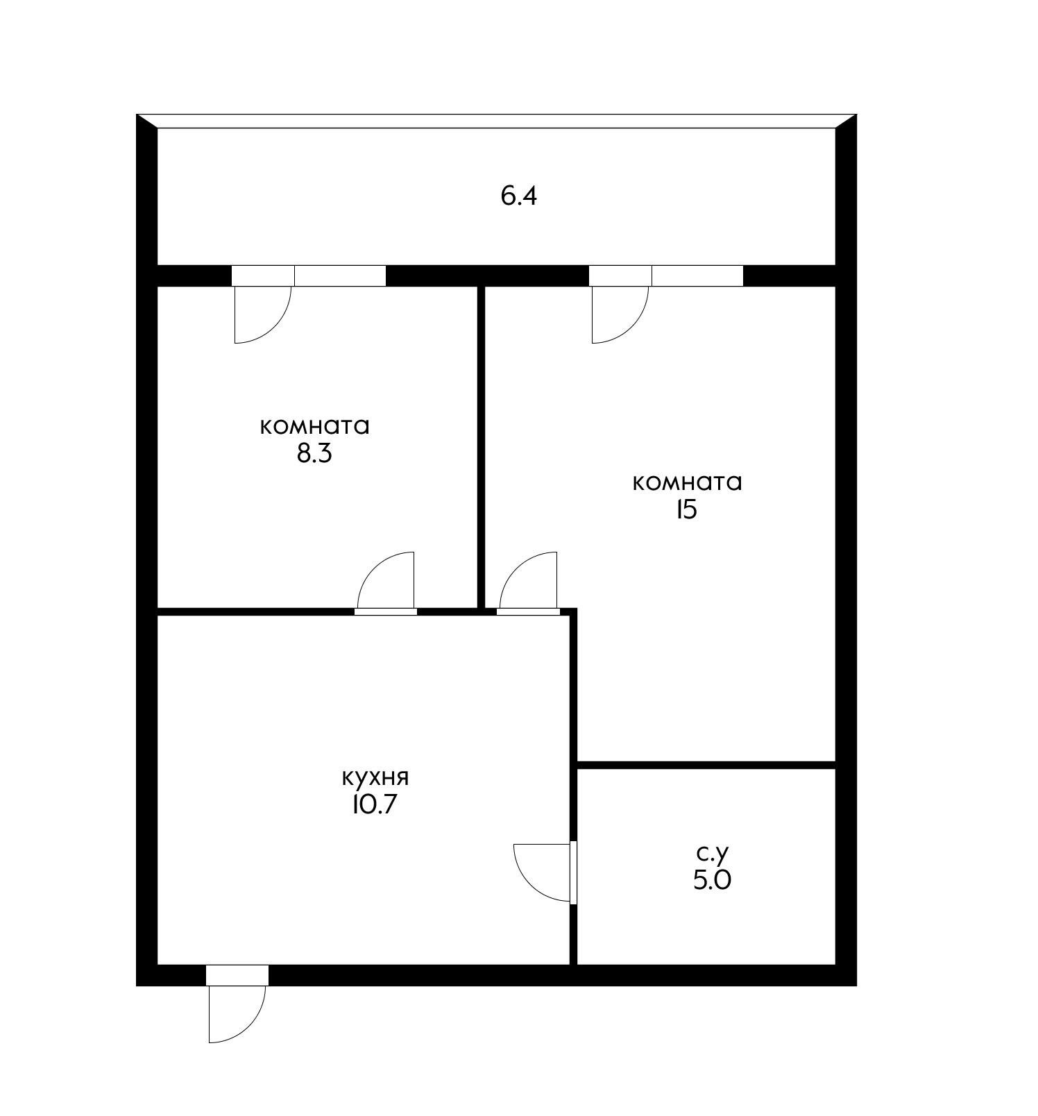 Фото №11: 2-комнатная квартира 45 м² - Краснодар, Прикубанский внутригородской округ, Завод Радиоизмерительных Приборов, мкр. Музыкальный, ул. имени С.С. Прокофьева, 29