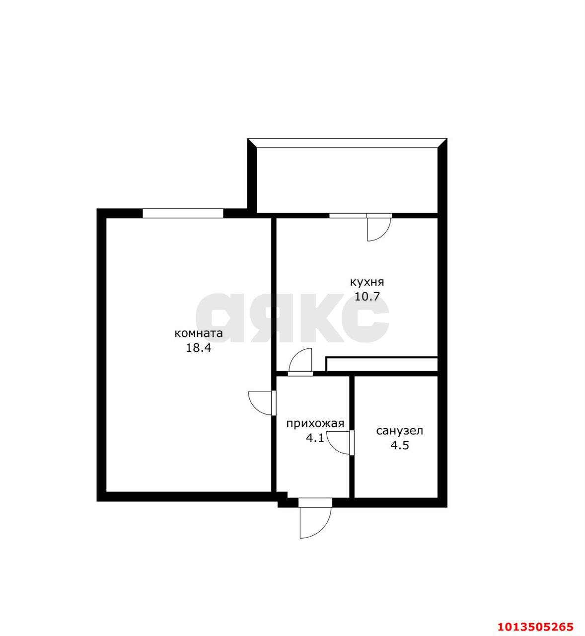 Фото №6: 1-комнатная квартира 42 м² - Краснодар, Фестивальный, пр-кт Константина Образцова, 2