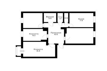 Фото №4: 2-комнатная квартира 25 м² - Краснодар, мкр. Центральный, ул. Орджоникидзе, 89