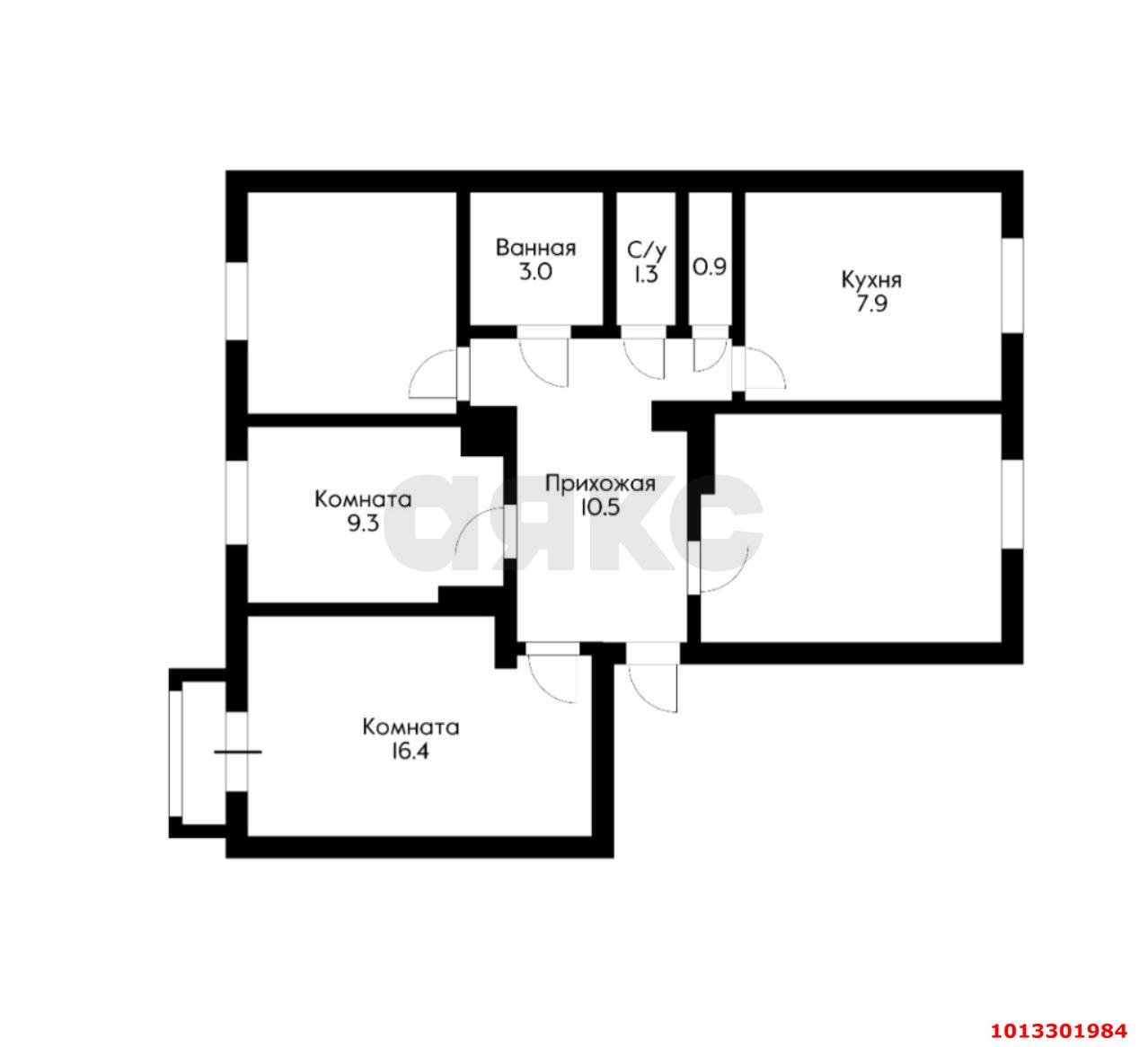Фото №4: 2-комнатная квартира 25 м² - Краснодар, Центральный внутригородской округ, мкр. Центральный, ул. Орджоникидзе, 89