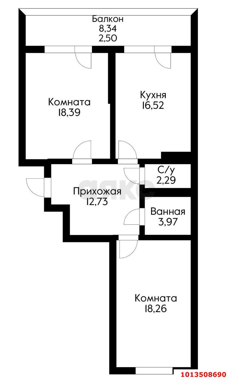 Фото №8: 2-комнатная квартира 76 м² - Краснодар, Фестивальный, ул. Дальняя, 4/2к2