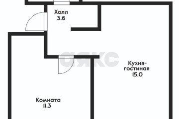 Фото №5: 1-комнатная квартира 40 м² - Новая Адыгея, мкр. жилой комплекс Мята, ул. Бжегокайская, 23/1Ак3