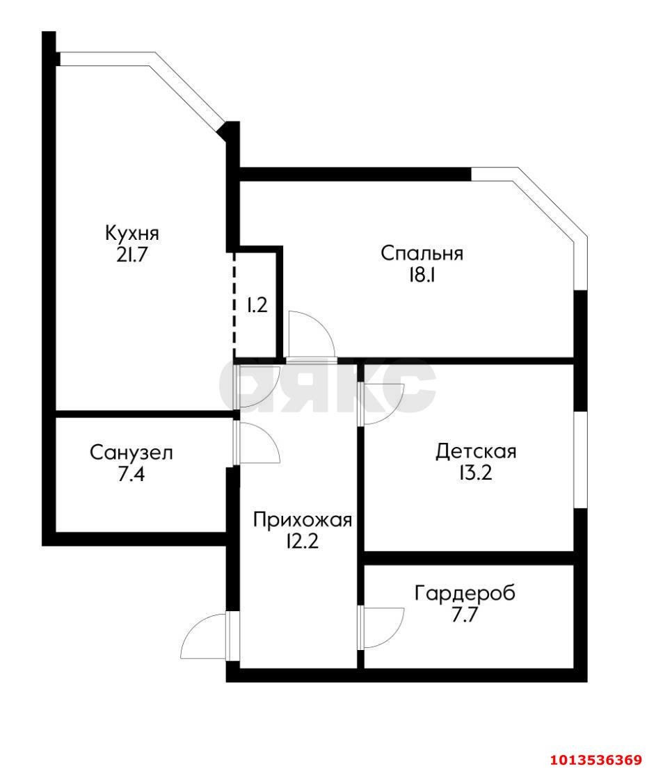Фото №11: 2-комнатная квартира 81 м² - Краснодар, Школьный, ул. Филатова, 19/1