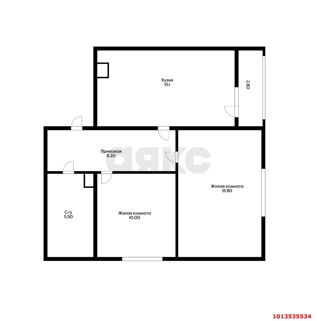 Фото №10: 2-комнатная квартира 57 м² - Краснодар, жилой комплекс Самолёт, ул. Западный Обход, 39/2к5