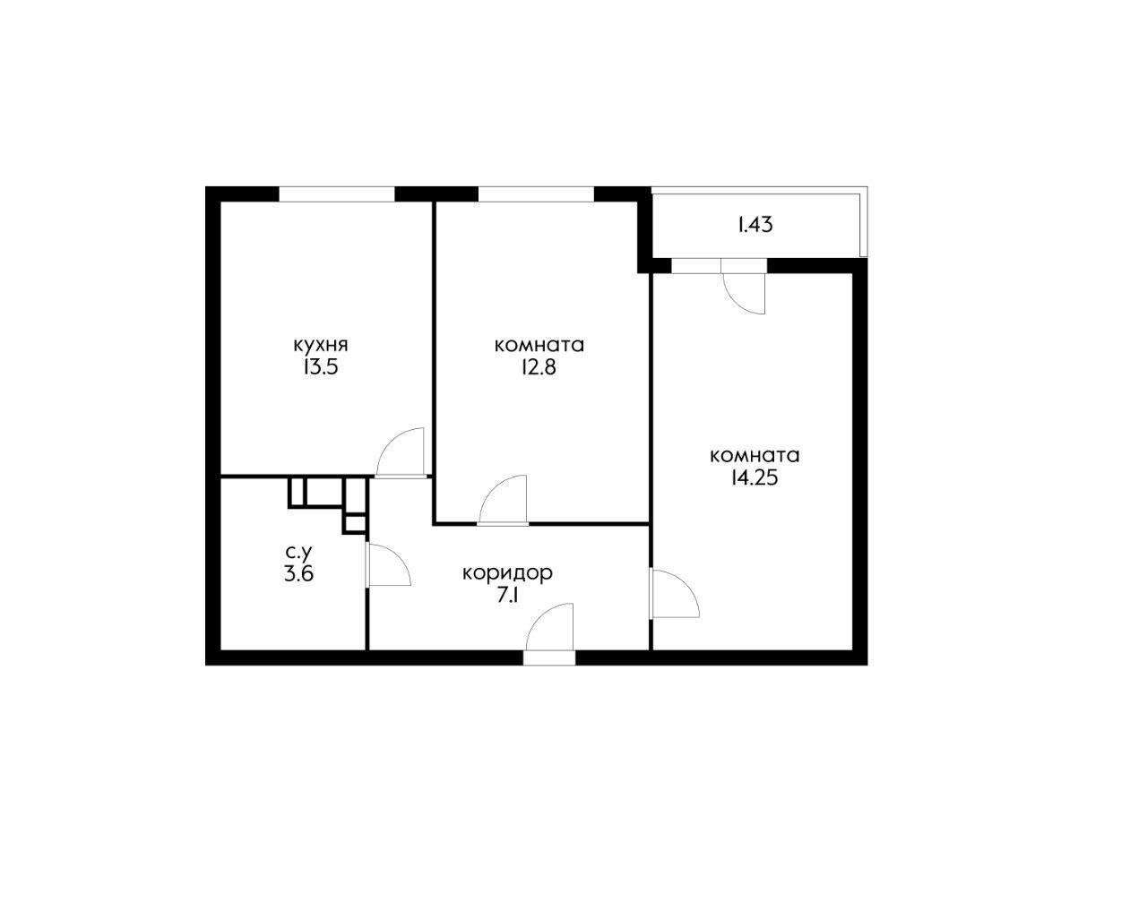 Фото №7: 2-комнатная квартира 51 м² - Краснодар, Карасунский внутригородской округ, мкр. ЖК Смородина, ул. имени Владимира Жириновского, 1к1