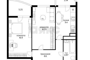 Фото №4: 2-комнатная квартира 61 м² - Краснодар, мкр. жилой комплекс Россинский Парк, ул. Командорская, 15