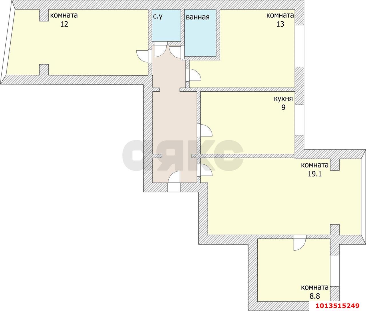 Фото №2: 4-комнатная квартира 80 м² - Краснодар, Юбилейный, б-р Платановый, 9