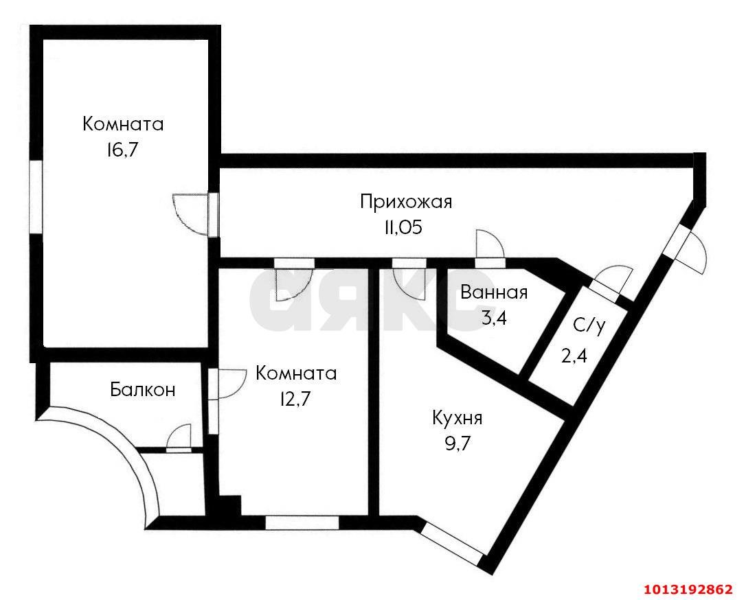 Фото №10: 2-комнатная квартира 61 м² - Краснодар, Почтовый, ул. имени Валерия Гассия, 4