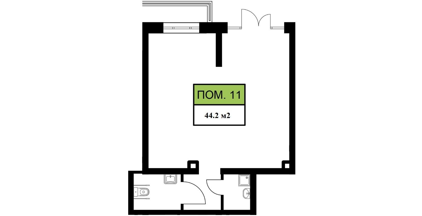 Фото №3: Коммерция 44 м² - Краснодар, Прикубанский внутригородской округ, мкр. жилой комплекс Ракурс, ул. имени Героя Ростовского, 8к6