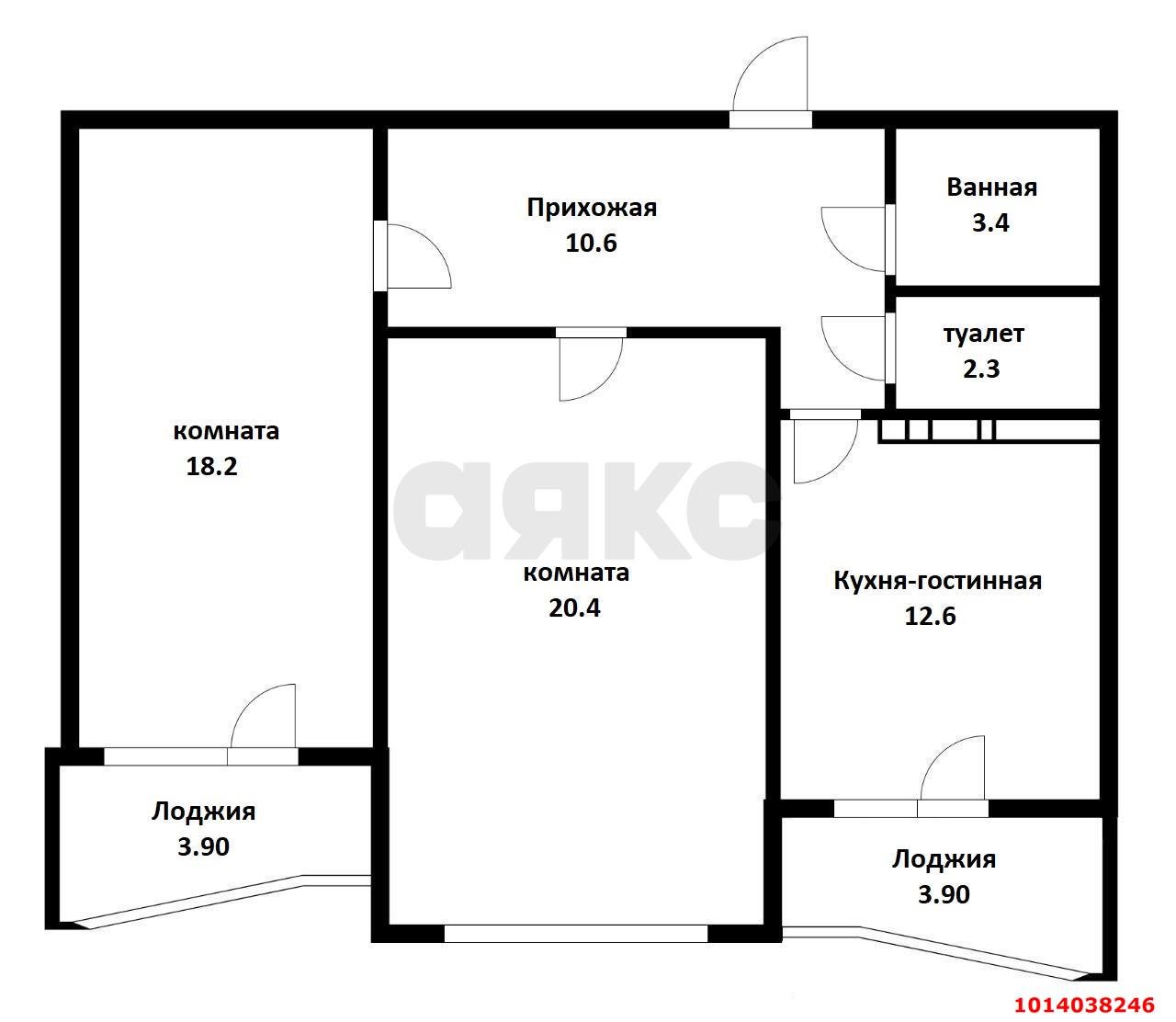 Фото №5: 2-комнатная квартира 75 м² - Краснодар, жилой комплекс Достоевский, ул. Достоевского, 84/1