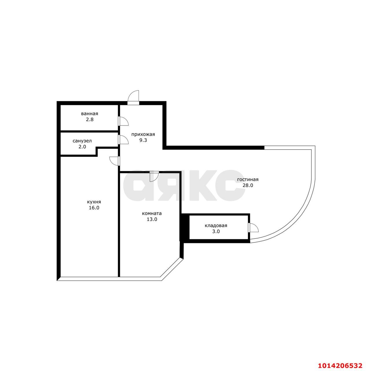 Фото №20: 2-комнатная квартира 70 м² - Краснодар, жилой комплекс Большая Таманская, ул. Таманская, 153к2