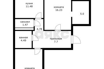 Фото №3: 2-комнатная квартира 69 м² - Краснодар, мкр. Центральный, ул. Севастопольская, 2/2
