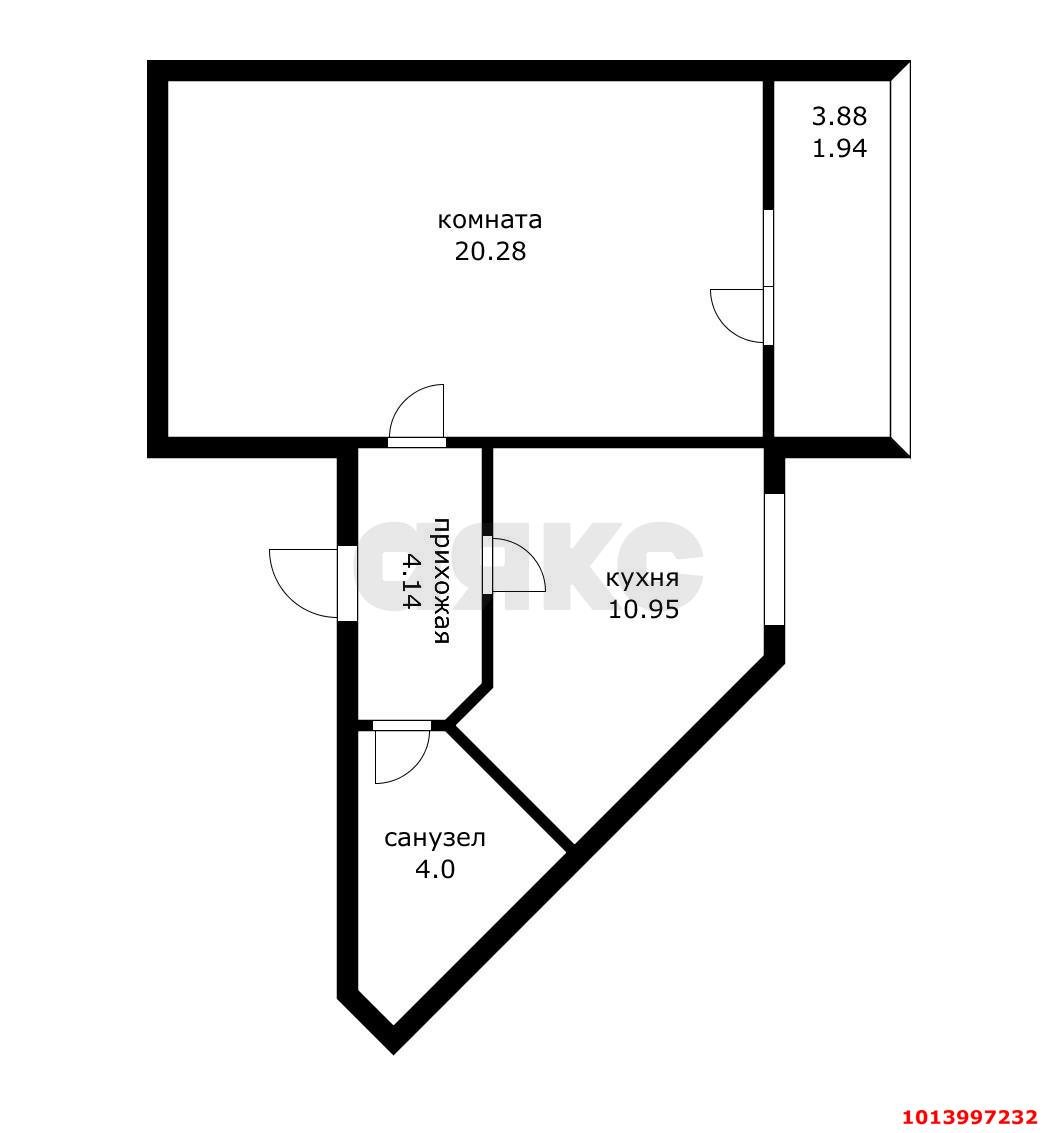 Фото №8: 1-комнатная квартира 43 м² - Краснодар, Музыкальный, ул. Московская, 148лит1