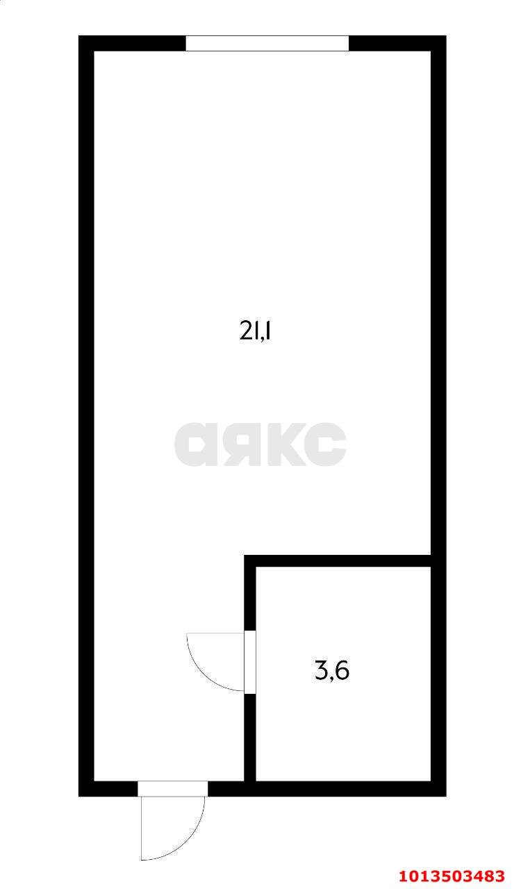 Фото №1: Студия 22 м² - Российский, Прикубанский внутригородской округ, ул. Бигдая, 12