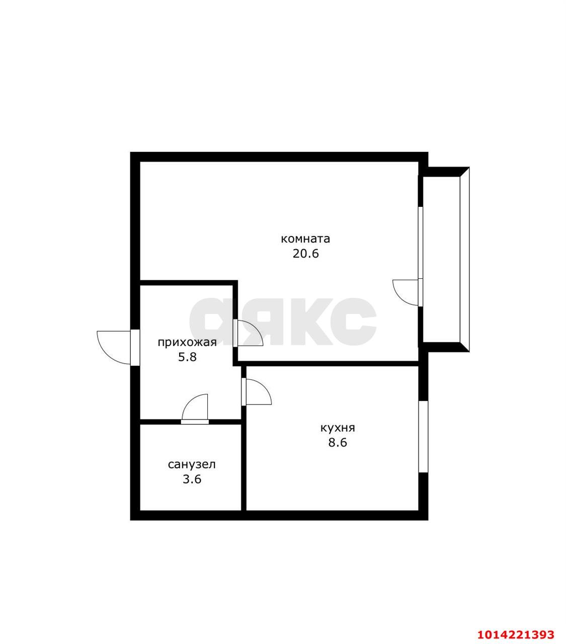 Фото №11: 1-комнатная квартира 40 м² - Краснодар, Центральный, ул. Базовская, 156А