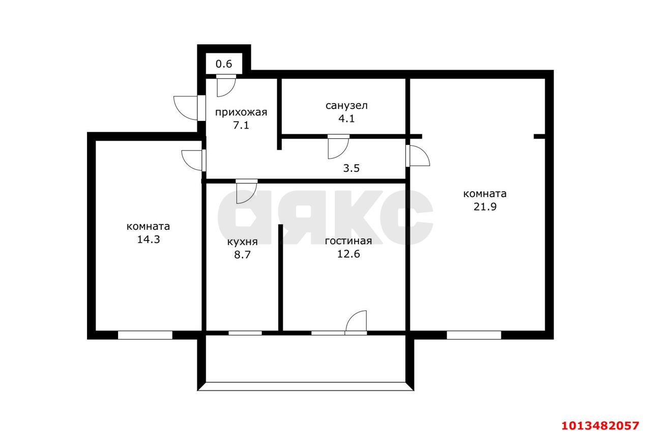 Фото №15: 3-комнатная квартира 84 м² - Краснодар, ул. Орджоникидзе, 56