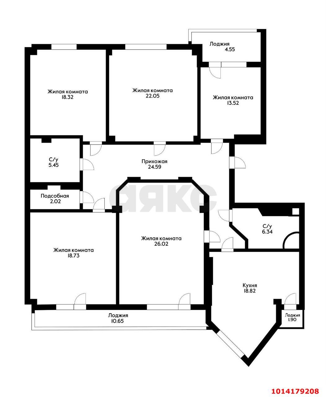 Фото №12: 4-комнатная квартира 185 м² - Краснодар, Завод Измерительных Приборов, ул. Зиповская, 10