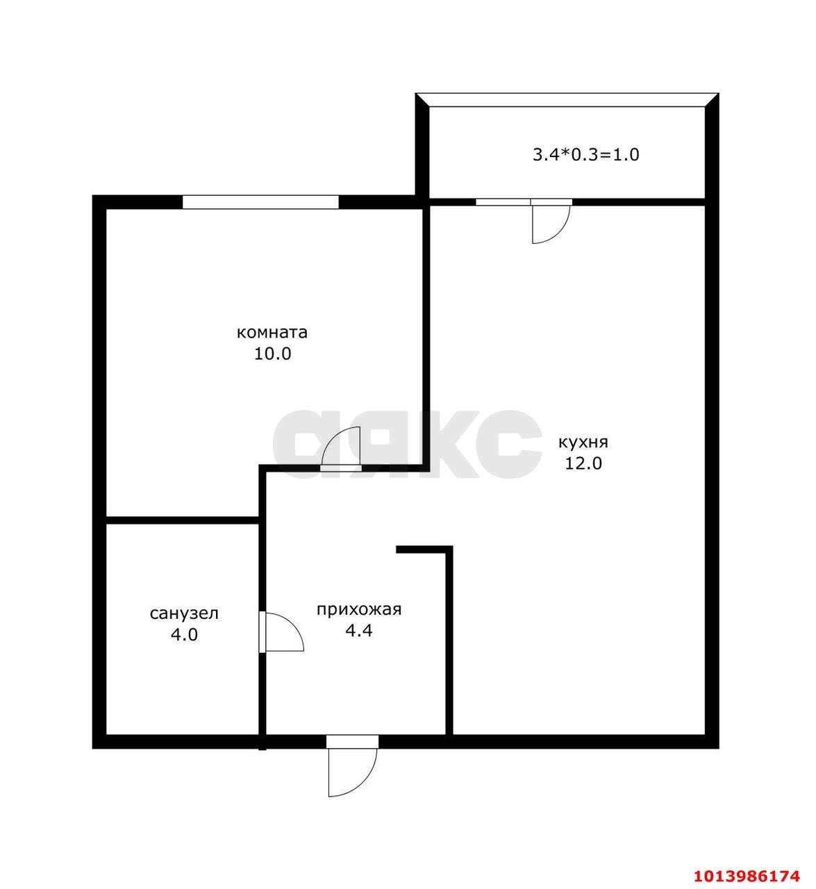 Фото №17: 1-комнатная квартира 34 м² - Новая Адыгея, жилой комплекс Дарград, ул. Тургеневское шоссе, 33/2к28