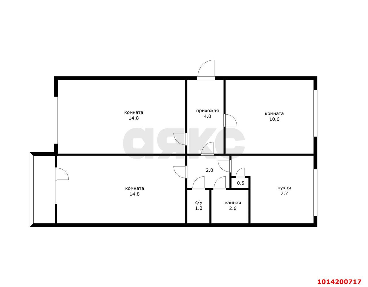 Фото №15: 3-комнатная квартира 61 м² - Краснодар, Черёмушки, ул. Селезнёва, 146