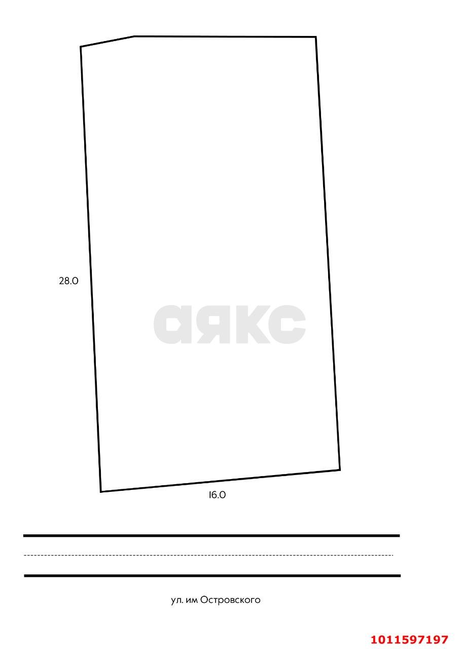 Фото №1: Земельный участок под ИЖС 4.45 сот. - Краснодар, 40 лет Победы, ул. Островского, 13