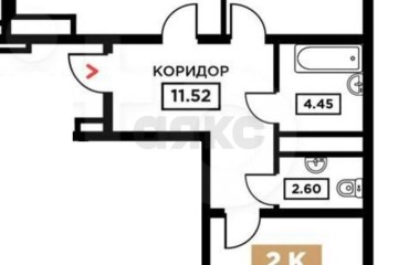 Фото №4: 2-комнатная квартира 68 м² - Краснодар, мкр. Школьный, ул. Школьная, 1