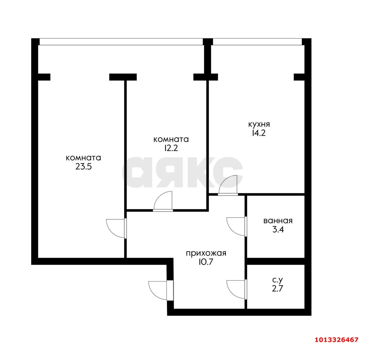 Фото №8: 2-комнатная квартира 70 м² - Краснодар, Музыкальный, ул. Адлерская