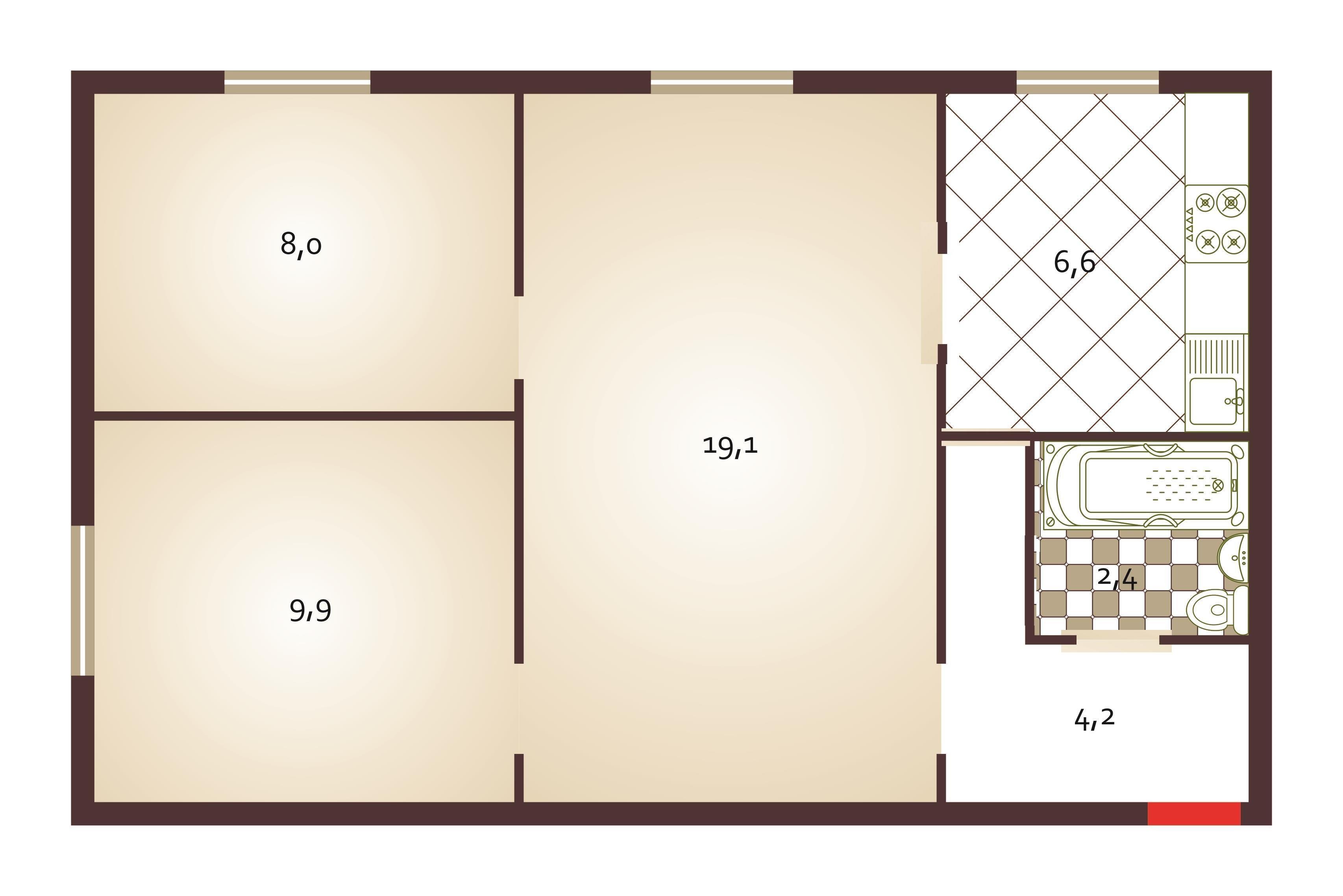 Фото №2: 3-комнатная квартира 50 м² - Краснодар, Центральный внутригородской округ, Западный внутригородской округ, мкр. Центральный, ул. имени Пушкина, 9