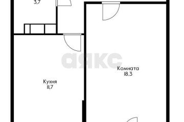 Фото №5: 1-комнатная квартира 39 м² - Краснодар, мкр. жилой комплекс Фреш, ул. имени Валерия Гассия, 4/7к2