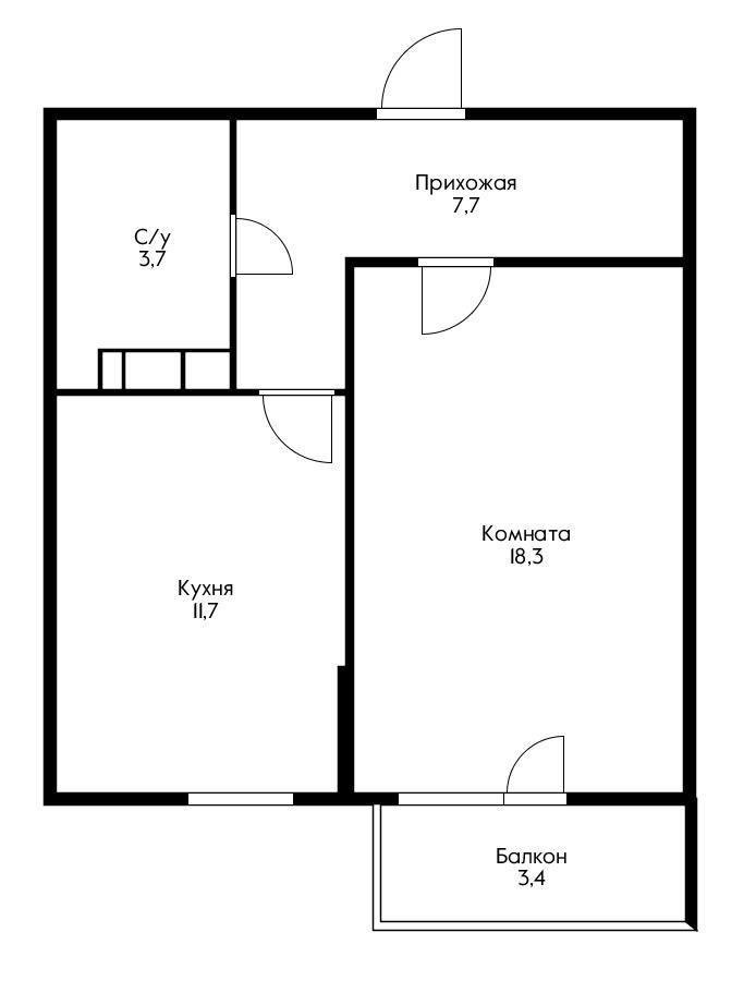 Фото №5: 1-комнатная квартира 41 м² - Краснодар, Карасунский внутригородской округ, мкр. жилой комплекс Фреш, ул. имени Валерия Гассия, 4/7лит2