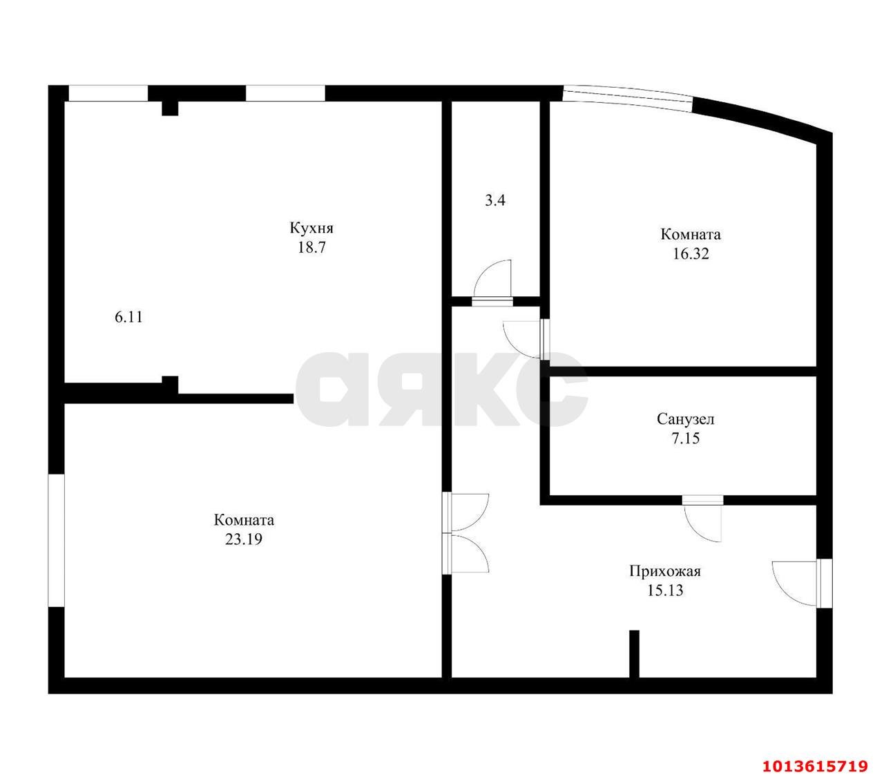 Фото №13: 2-комнатная квартира 93 м² - Краснодар, мкр. Западный внутригородской округ, ул. имени Дзержинского, 93
