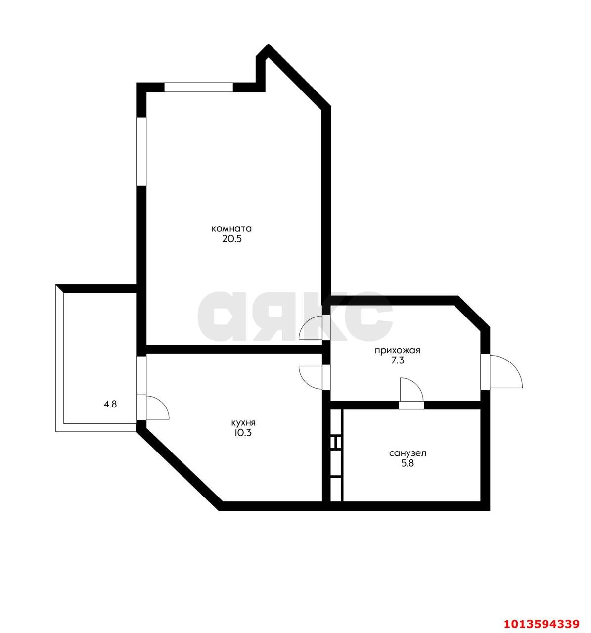 Фото №13: 1-комнатная квартира 48 м² - Краснодар, 2-я Площадка, ул. Ветеранов, 85к5