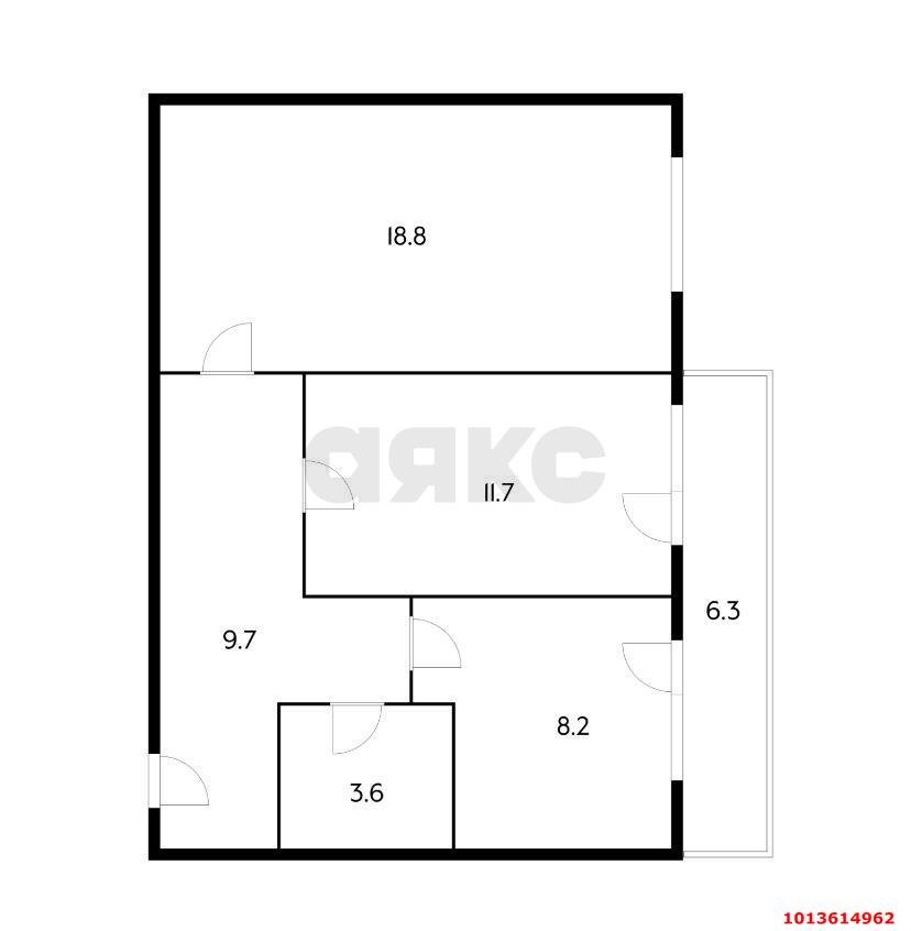 Фото №16: 2-комнатная квартира 58 м² - Краснодар, Музыкальный, ул. имени Мусоргского М.П., 19