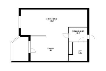 Фото №4: 1-комнатная квартира 42 м² - Краснодар, мкр. Карасунский внутригородской округ, ул. имени В.Н. Мачуги, 166Ак1