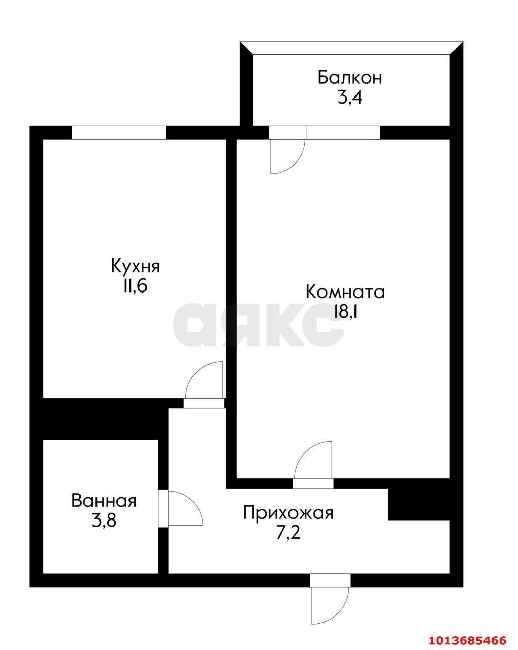 Фото №2: 1-комнатная квартира 45 м² - Краснодар, жилой комплекс Премьера, ул. Автолюбителей, 1/3к1